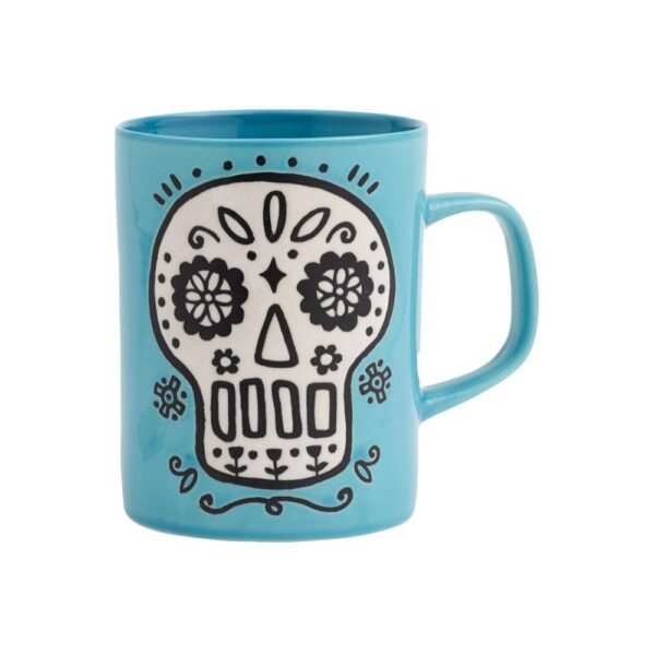 Blue Skull Ceramic Mug