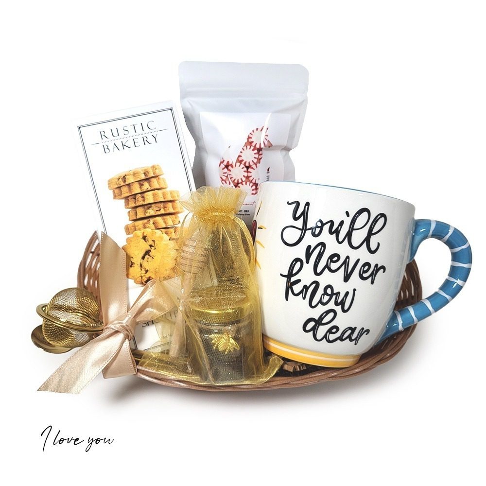 Tea and cookies gift set you'll never know dear how much I love you.