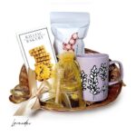 Tea and cookies gift basket lavender