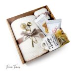 Warm and cozy gift box pine trees mug