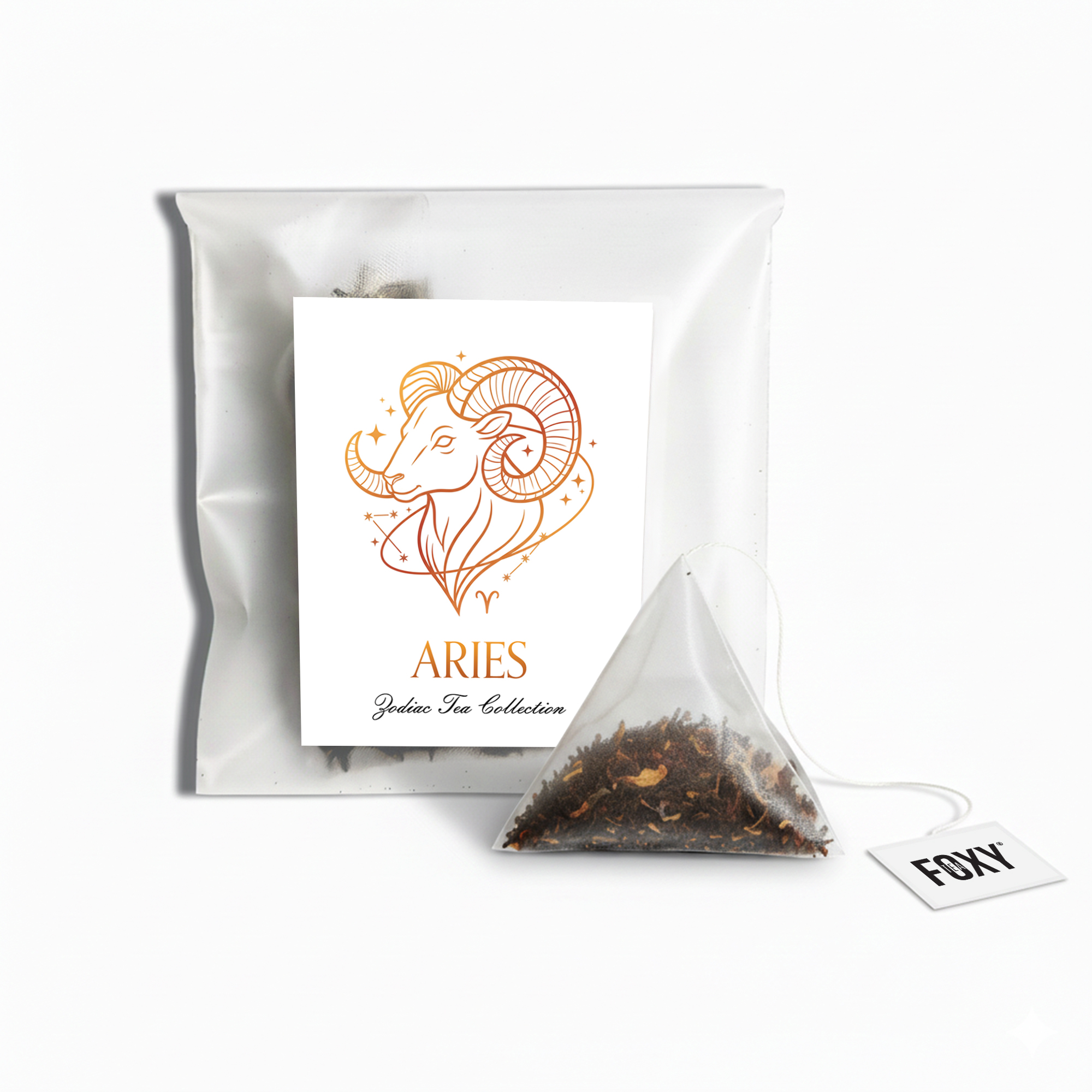 Tea Storage Box for Foxy Tea Single Serve Tea Bags Aries Single Serve Loose Leaf Pyramid Tea Bag