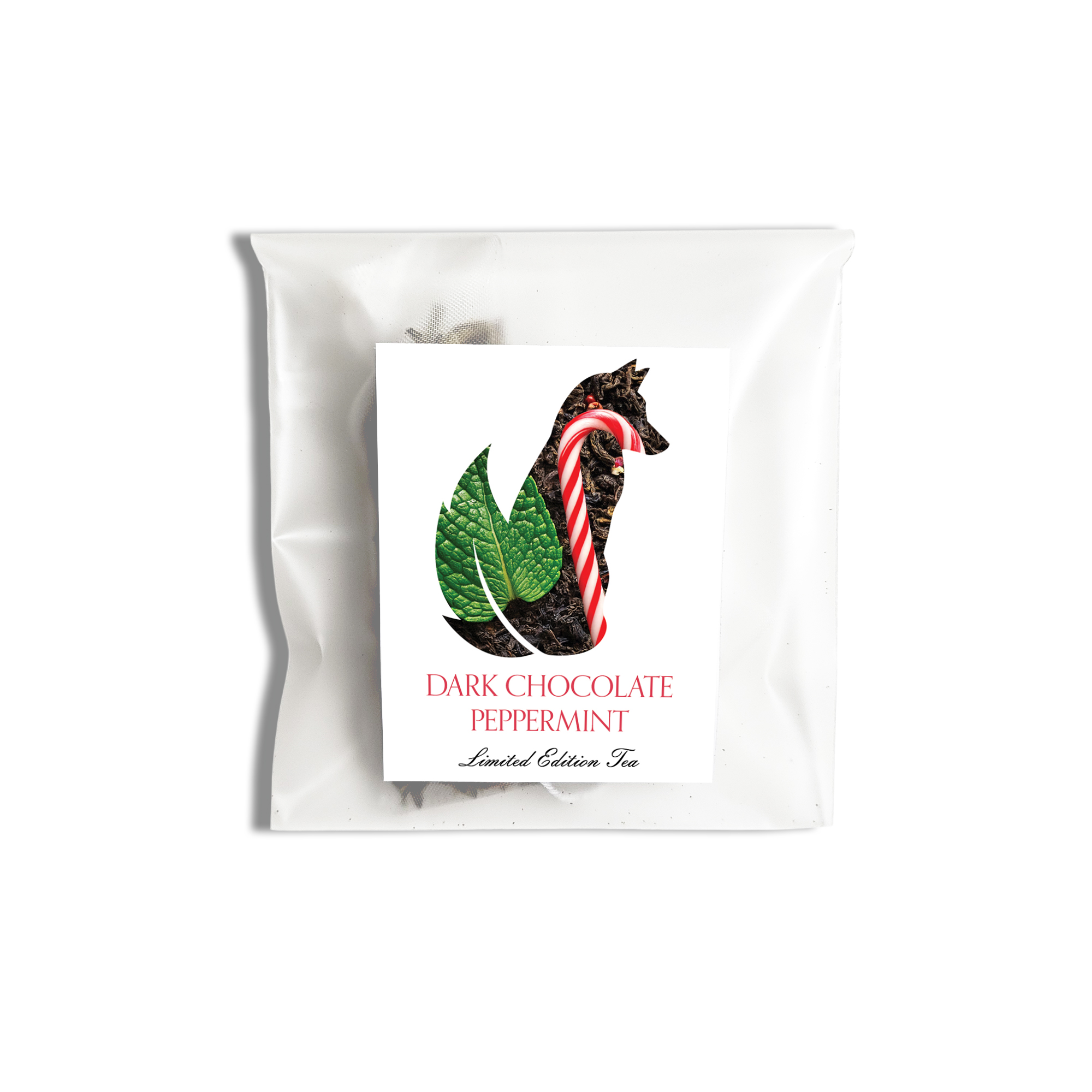 Tea Storage Box for Foxy Tea Single Serve Tea Bags Dark Chocolate Peppermint Tea Single Serve Loose Leaf Pyramid Tea Bag