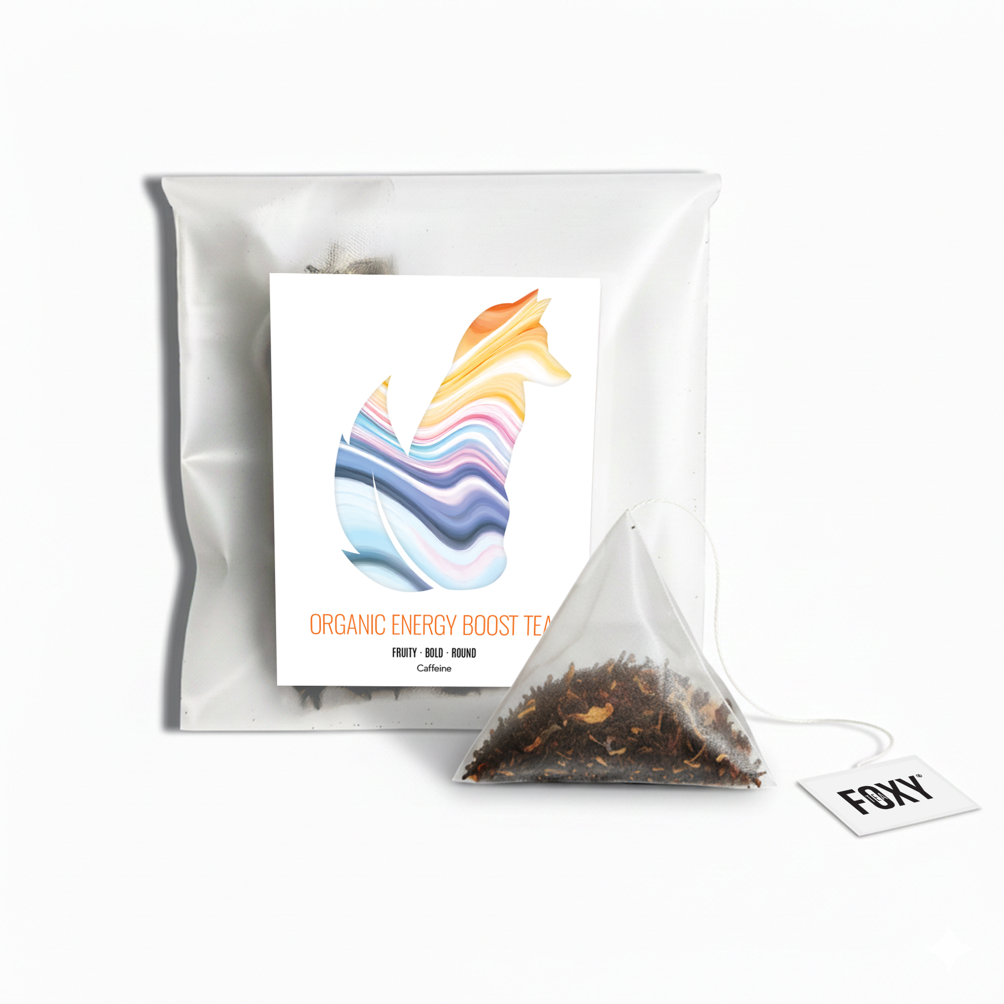 Tea Storage Box for Foxy Tea Single Serve Tea Bags Energy Tea Single Serve Loose Leaf Pyramid Tea Bag