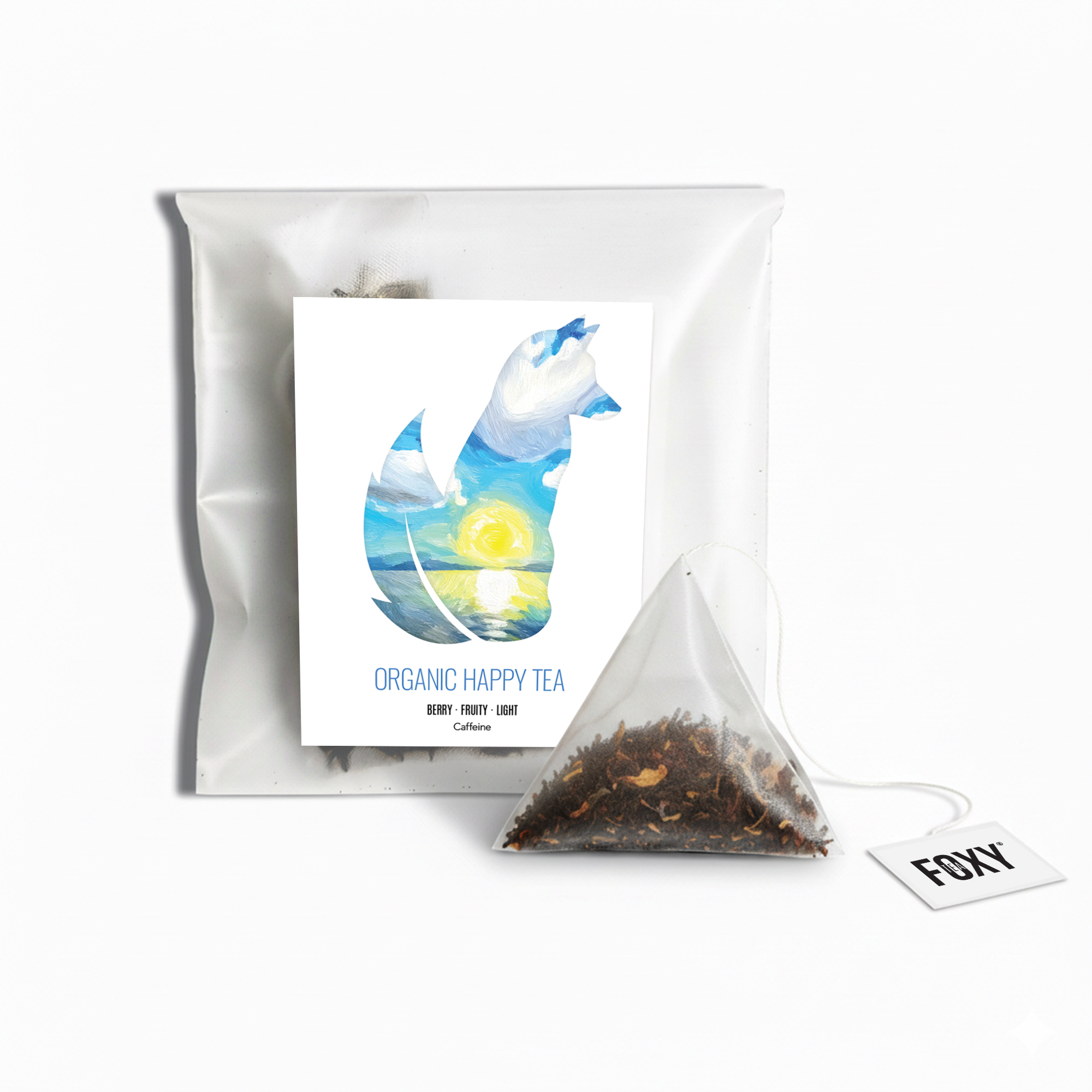 Tea Storage Box for Foxy Tea Single Serve Tea Bags Happy Tea Single Serve Loose Leaf Pyramid Tea Bag