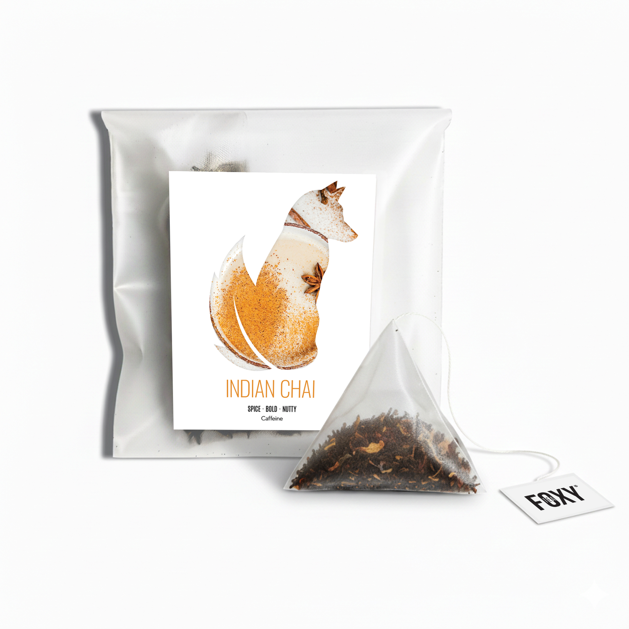 Tea Storage Box for Foxy Tea Single Serve Tea Bags Indian Chai Single Serve Loose Leaf Pyramid Tea Bag