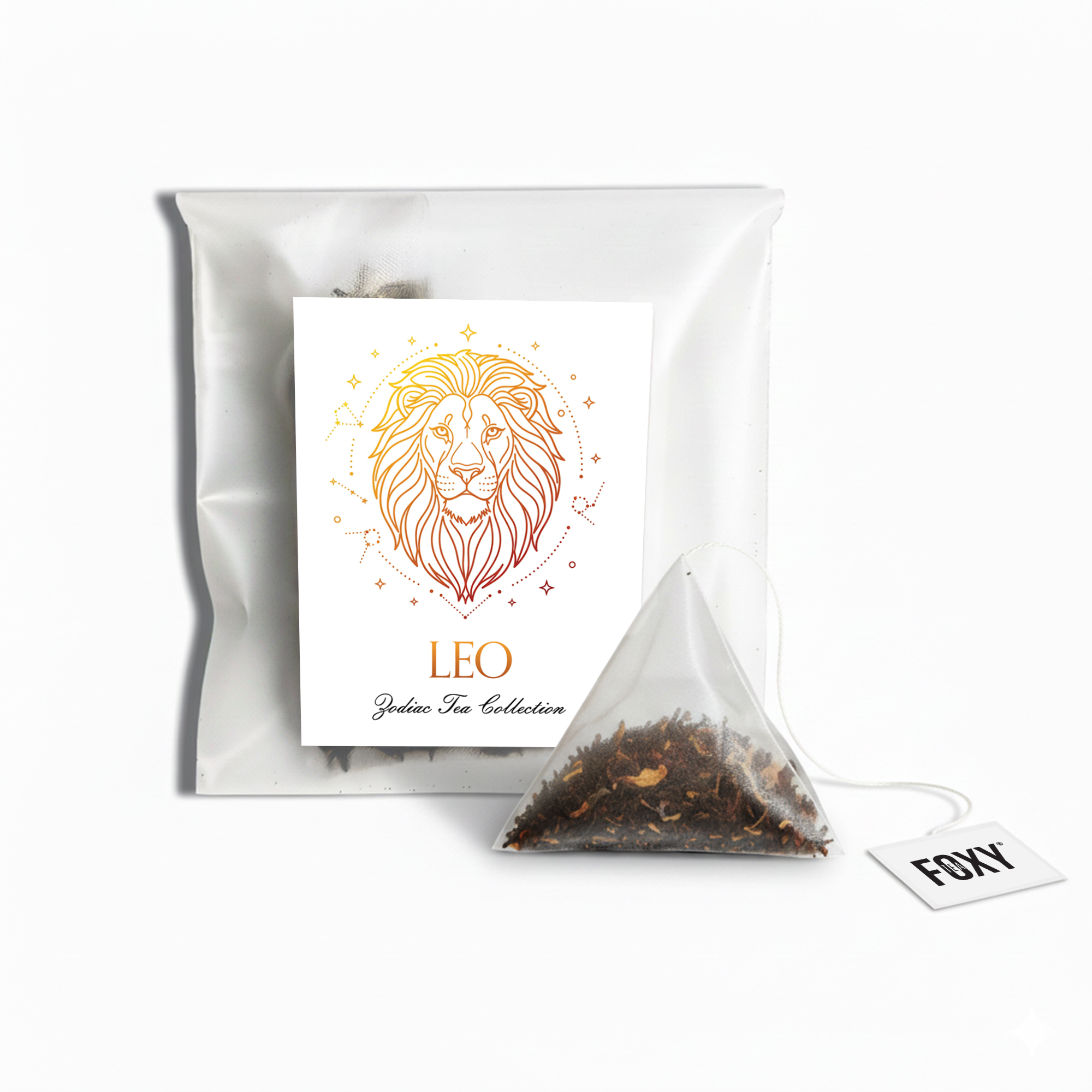 Tea Storage Box for Foxy Tea Single Serve Tea Bags Leo Single Serve Loose Leaf Pyramid Tea Bag