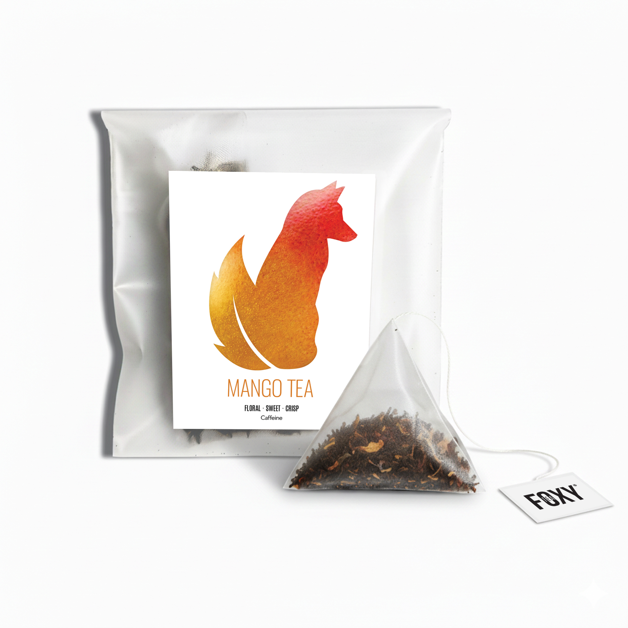 Tea Storage Box for Foxy Tea Single Serve Tea Bags Mango Tea Single Serve Loose Leaf Pyramid Tea Bag