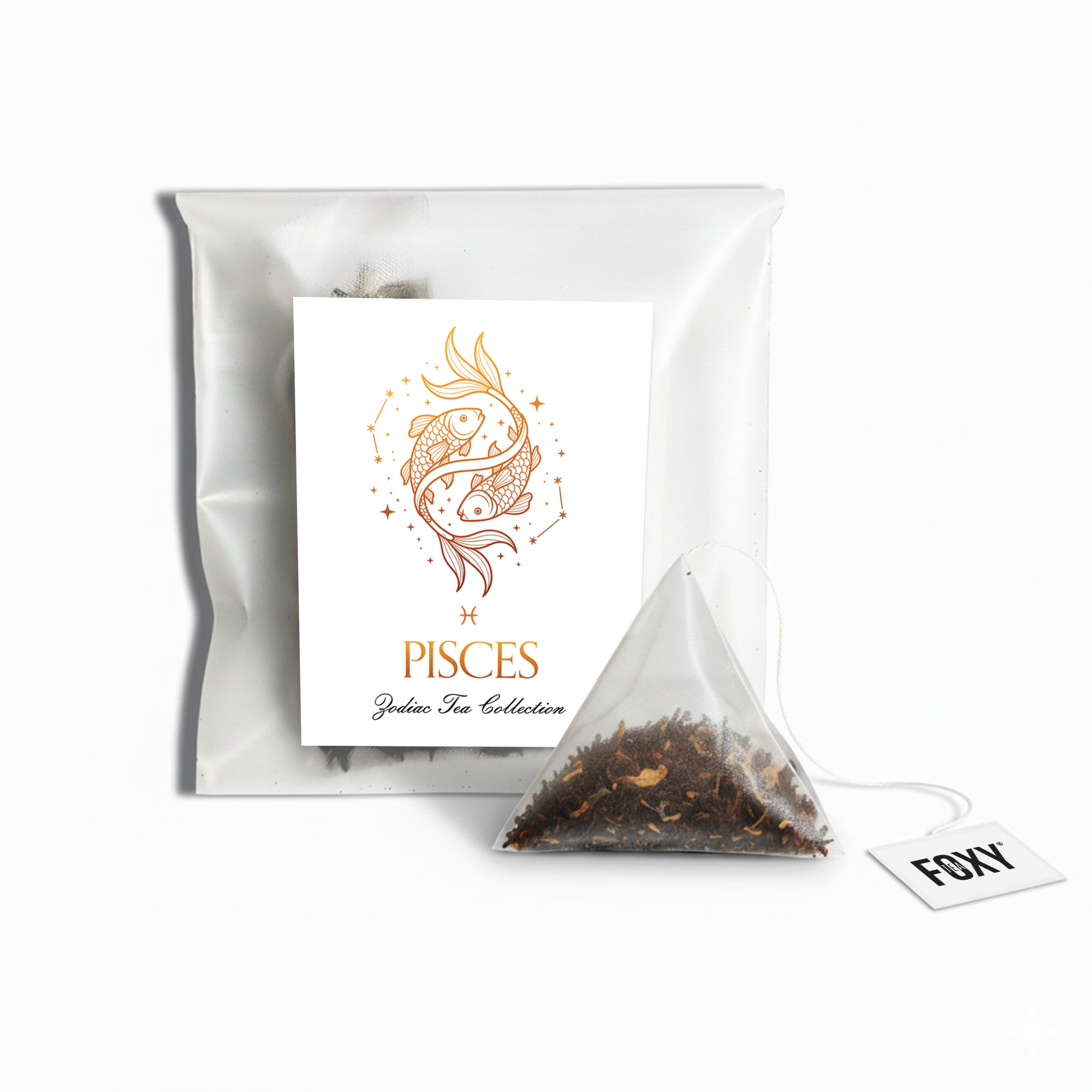 Tea Storage Box for Foxy Tea Single Serve Tea Bags Pisces Single Serve Loose Leaf Pyramid Tea Bag