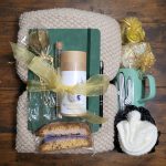 Cactus mug with wheat blanket, tea gift box