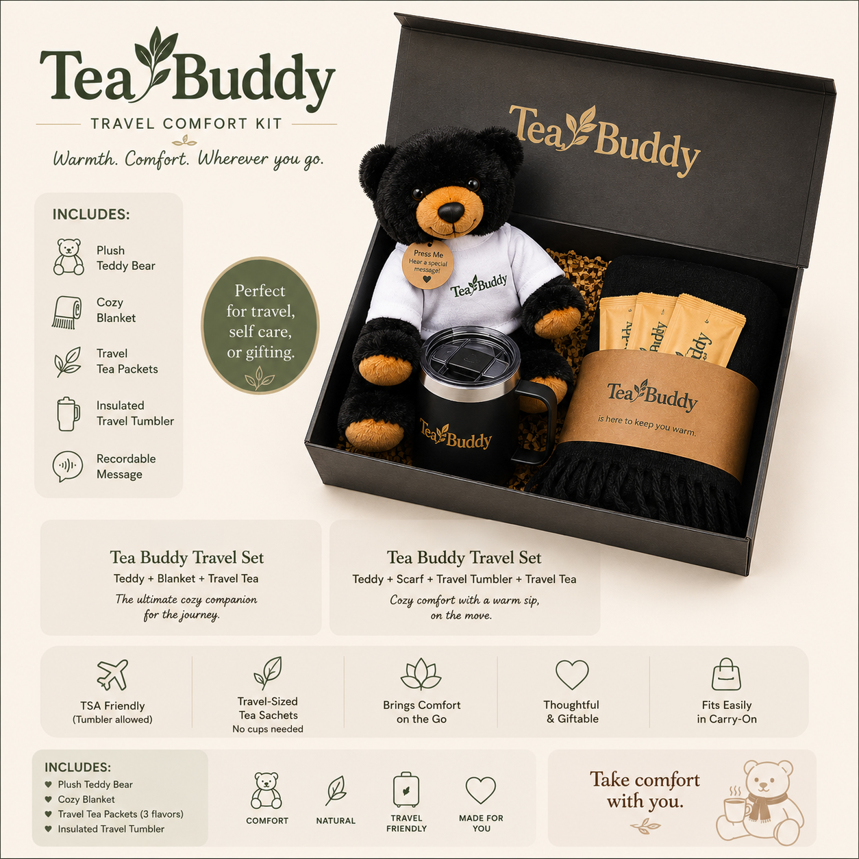 Brown Bear Tea Buddy Box