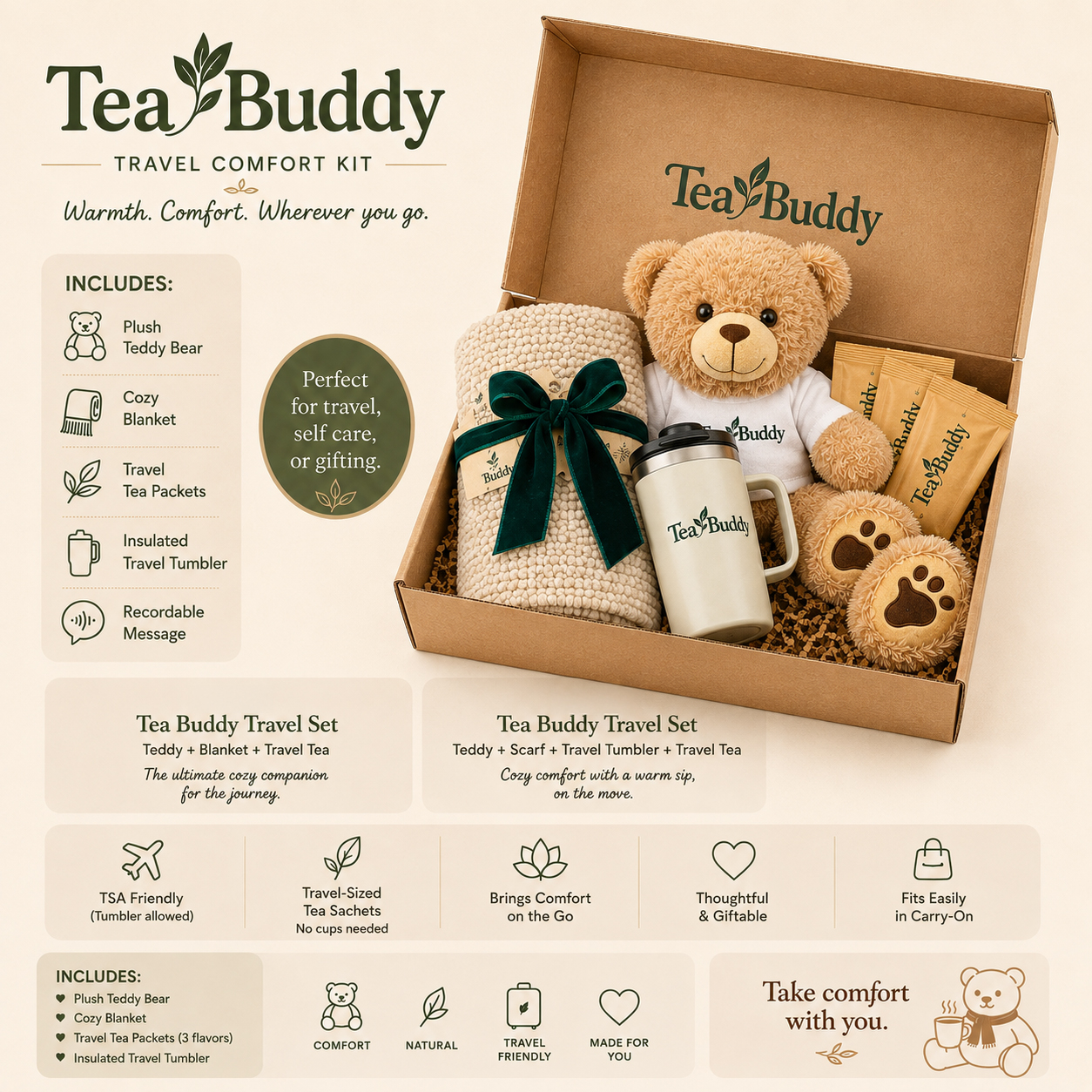 Brown Bear Tea Buddy Box