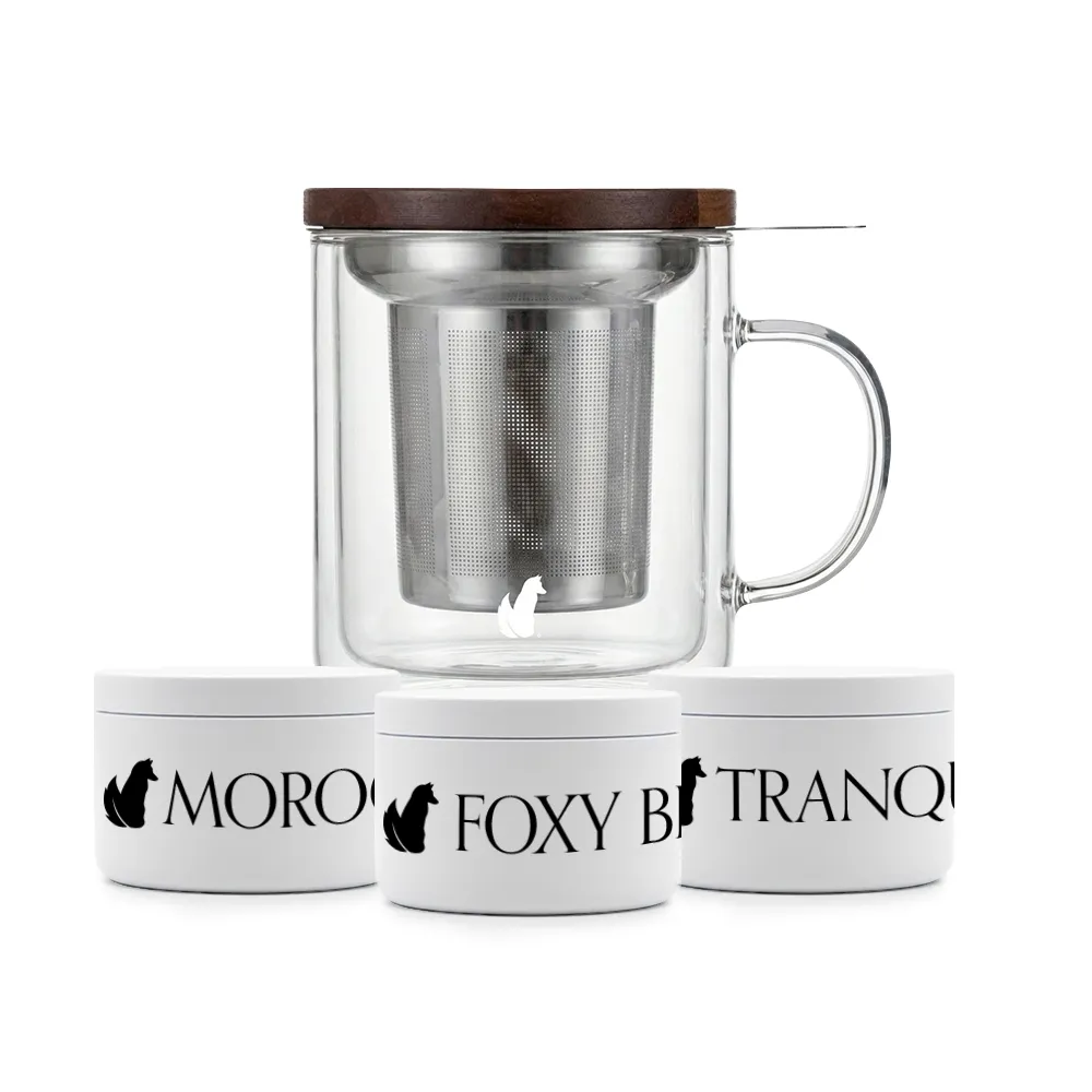 double walled tea mug with infuser