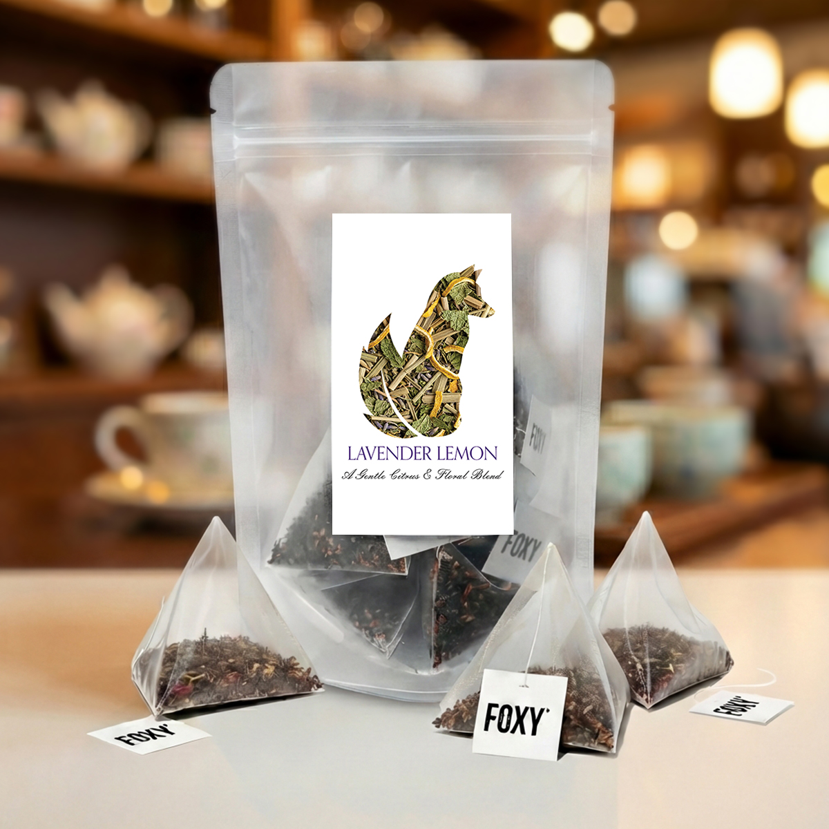 Lavender-Citrus-Single Lavender Lemon Signature Pouch - 15 Pyramid Teas