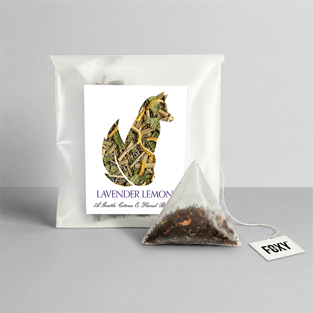Lavender-Citrus-Single Lavender Lemon Single Serve Pyramid Tea