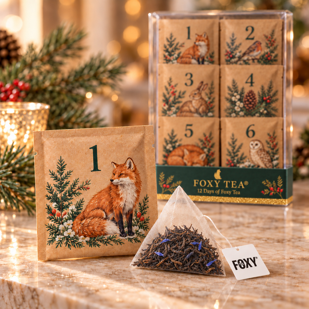 Gold-fox-logo-on-green-tea-sleeve